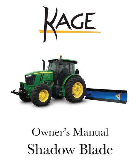 Shadow Blade Tractor Snow Plow Manual