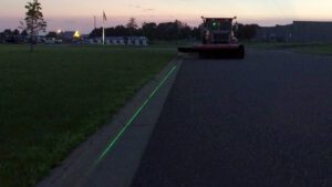 WingLine green laser snow plow guide