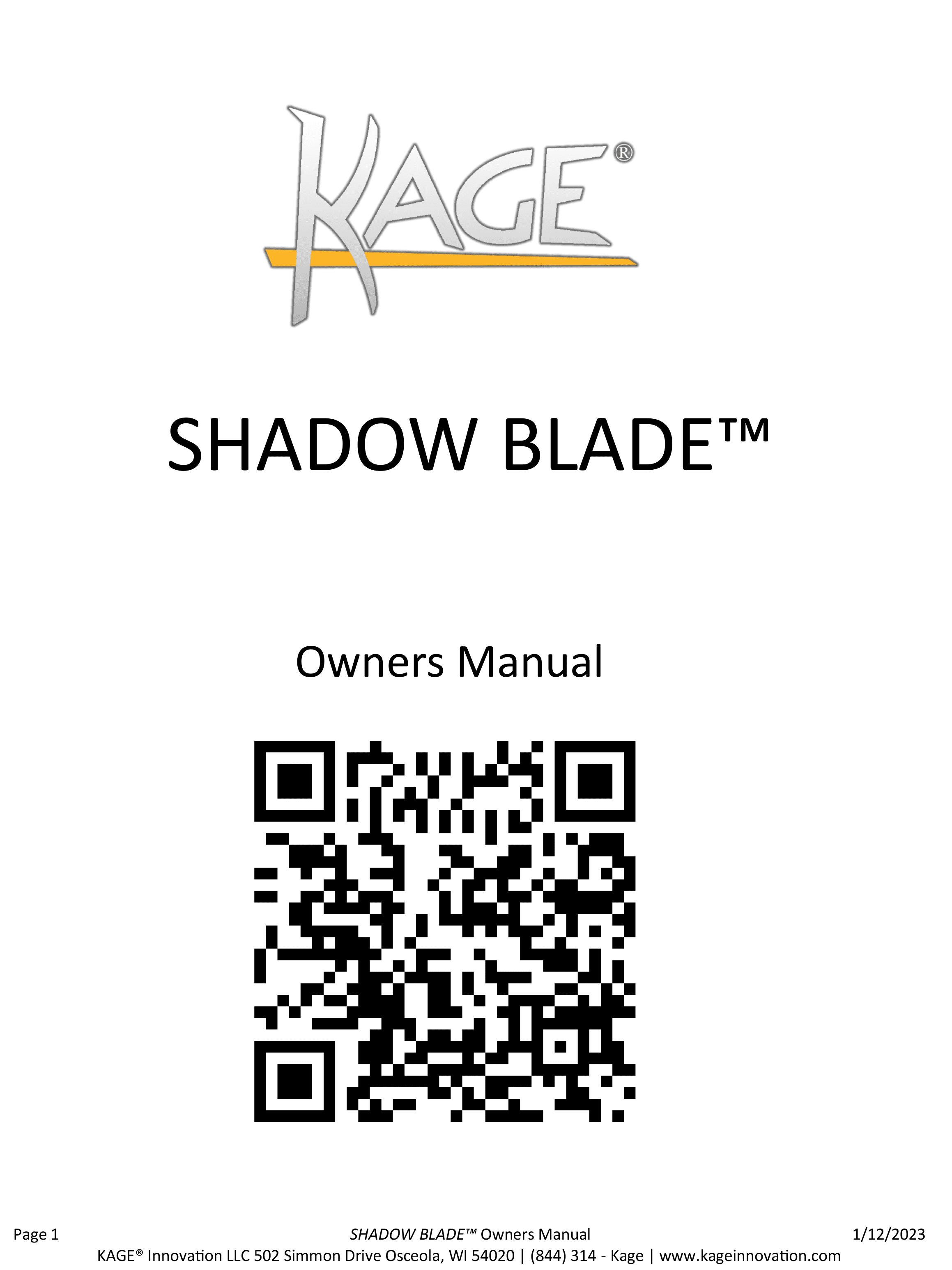 Shadow Blade Tractor Wing Plow Manual