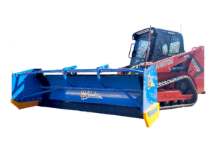 SnowFire Plow and Pusher on Manitou Track Loader