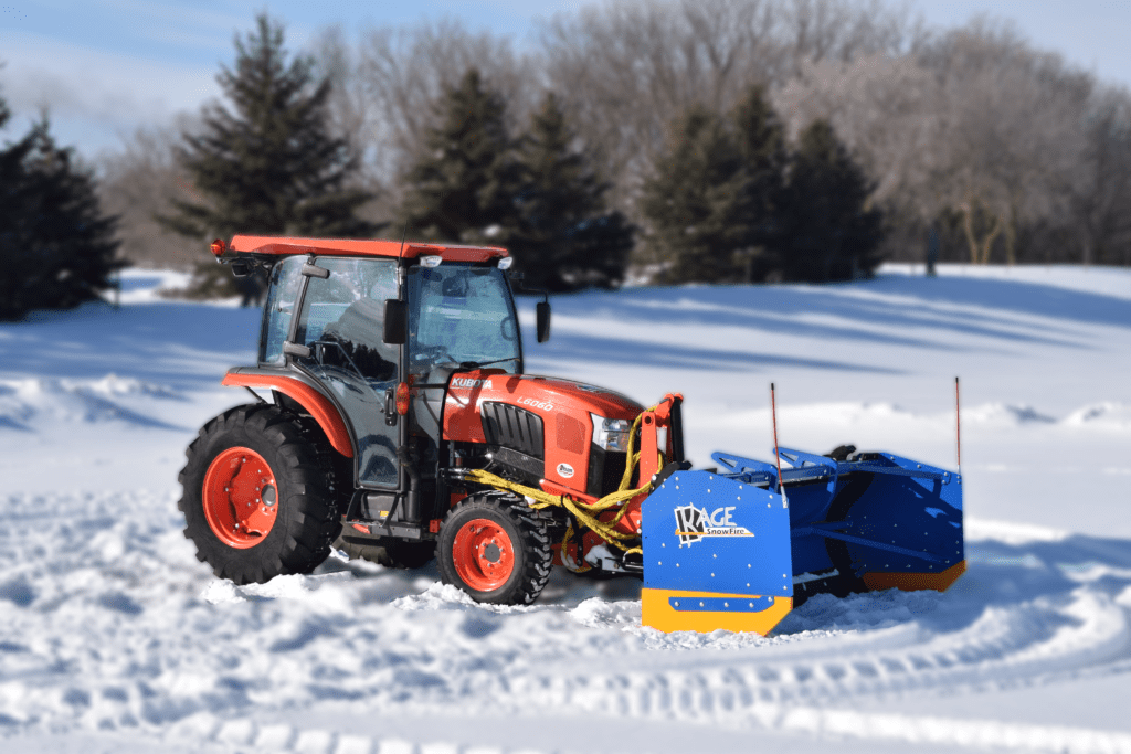SnowFire Compact Tractor Snow Plow and Pusher