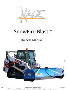 Blast Snow Pusher Manual