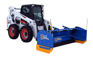 SnowFire Skid Steer plow and pusher on Bobcat S770